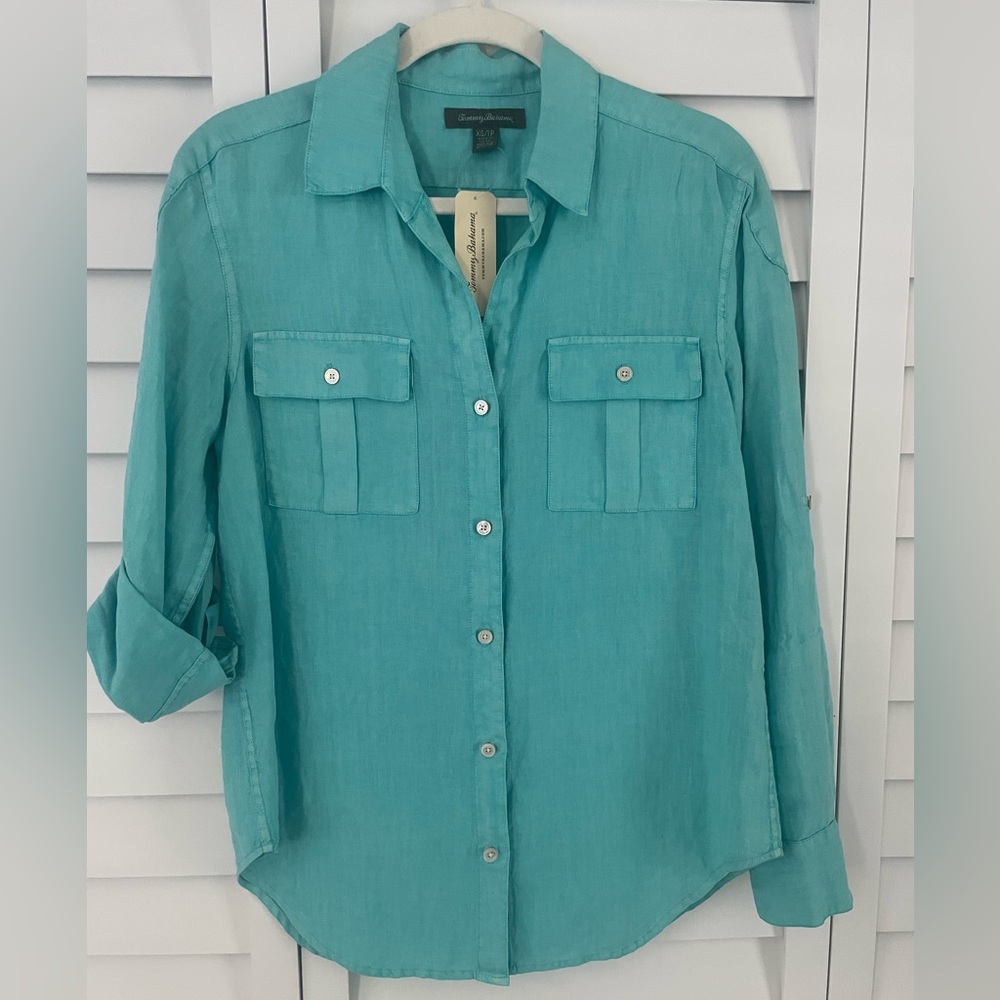 Tommy Bahama linen button down shirt